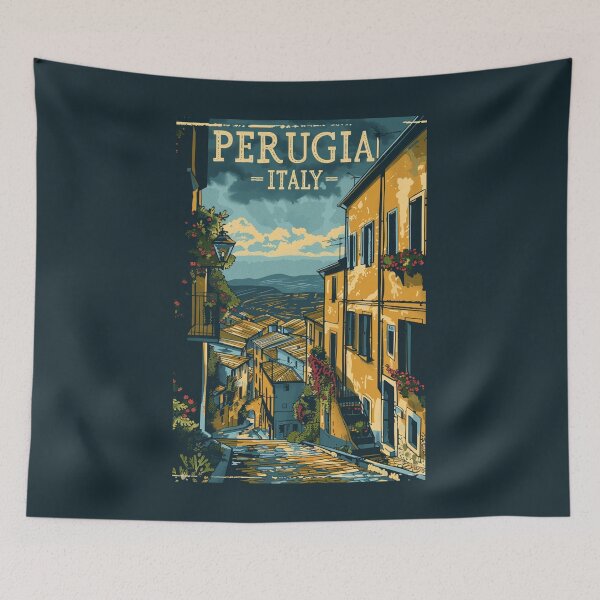 Item preview, A Vintage Travel Illustration of Perugia - Italy designed and sold by GoodOldVintage.