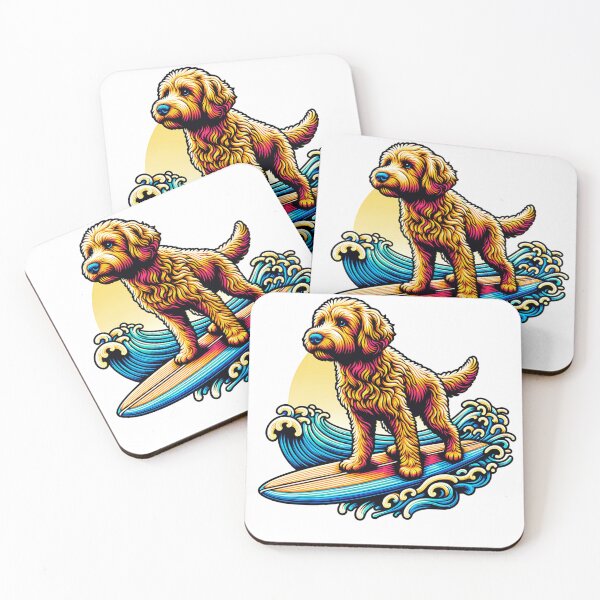 Item preview, Goldendoodle Surfing designed and sold by TheAnimalZ00.