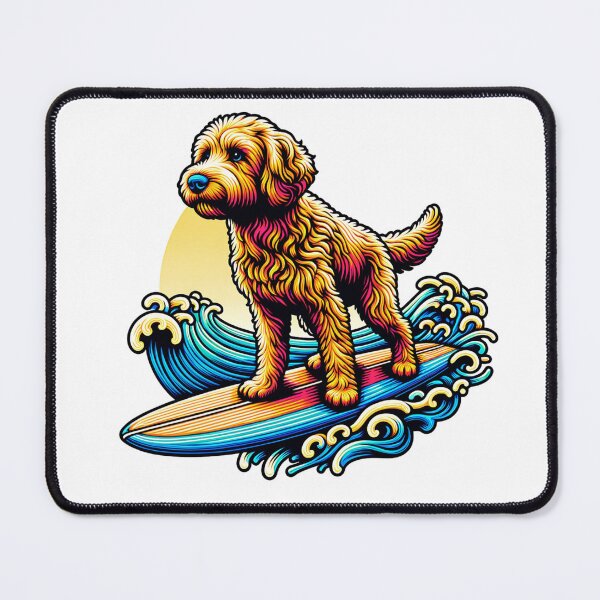 Item preview, Goldendoodle Surfing designed and sold by TheAnimalZ00.