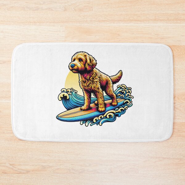 Item preview, Goldendoodle Surfing designed and sold by TheAnimalZ00.