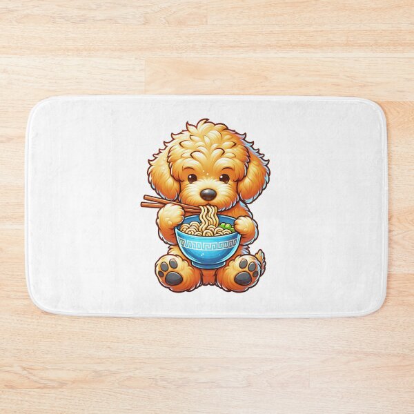 Item preview, Goldendoodle Puppy Eating Ramen designed and sold by TheAnimalZ00.