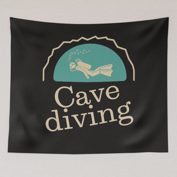 Item preview, Scuba Diver in a Cave. Cave Diving. designed and sold by Anniko Art Studio.