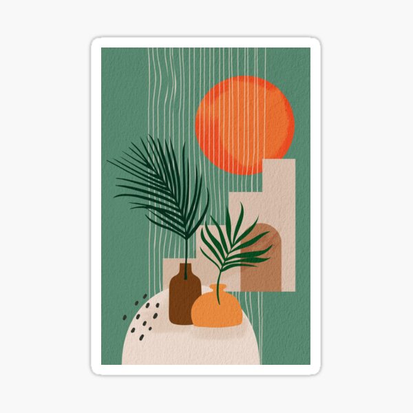 Vase and Plants Sticker