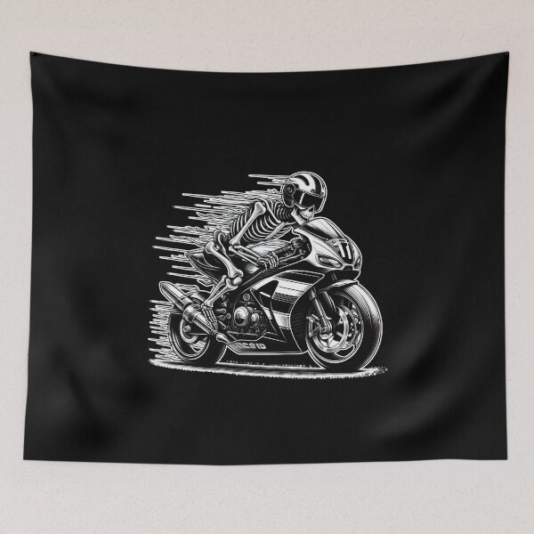 Item preview, SKELETON DARK MOTORCYCLE RACING BYKER RACING CAR NASCAR MOTO GP CHOPPER #ogirdor designed and sold by ogirdorgraphics.