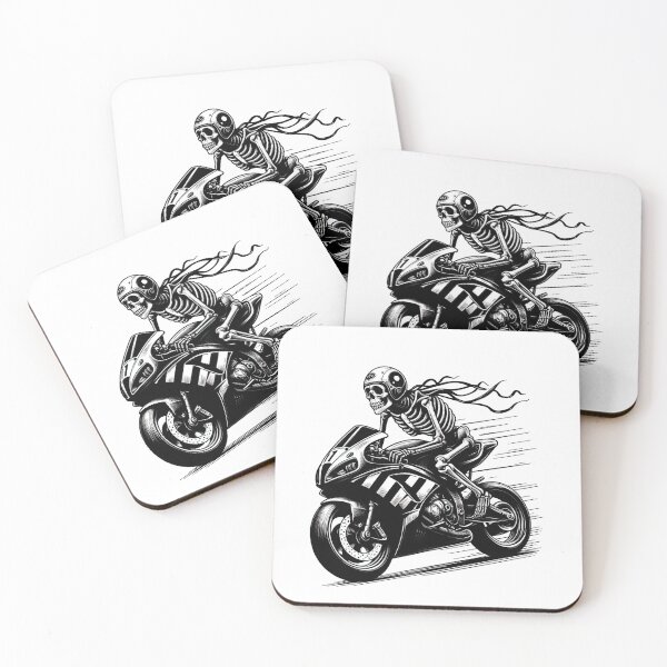 Item preview, SKELETON DARK MOTORCYCLE RACING BYKER RACING CAR NASCAR MOTO GP CHOPPER #ogirdor designed and sold by ogirdorgraphics.