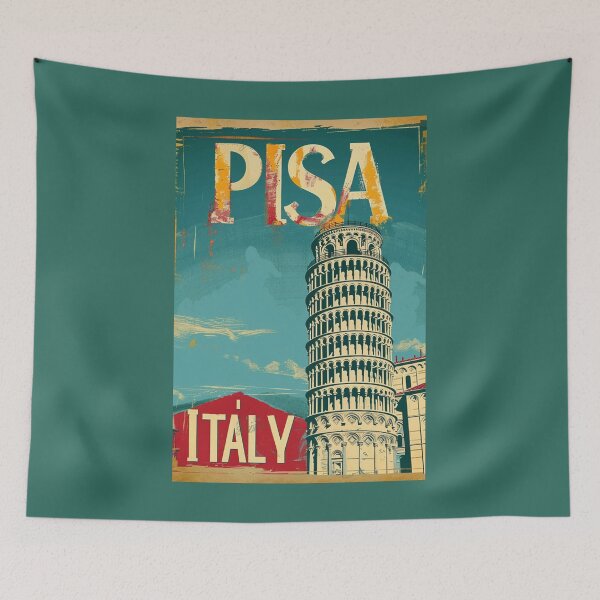 Item preview, A Vintage Travel Illustration of Pisa - Italy designed and sold by GoodOldVintage.