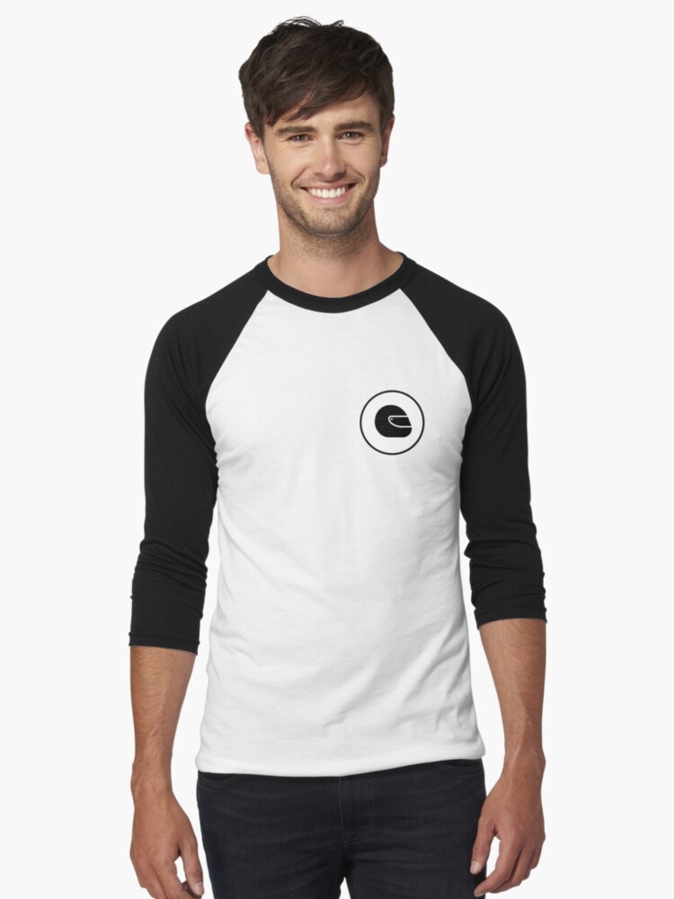 Thumbnail 1 of 3, Baseball ¾ Sleeve T-Shirt, Black Superlogo tee designed and sold by superlicense.
