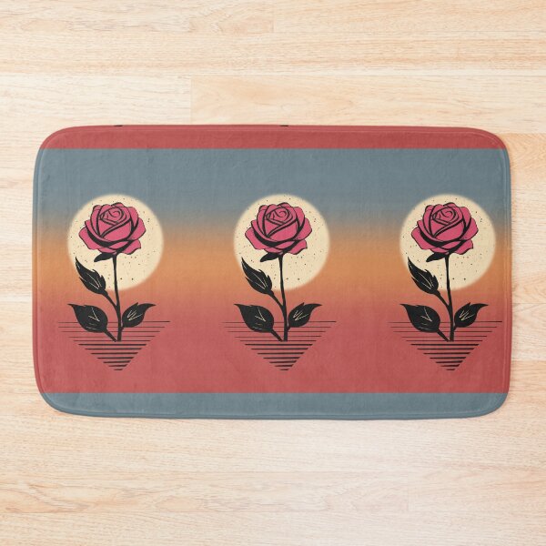 Item preview, Single pink rose against a sunset background designed and sold by SimoesArtistry.