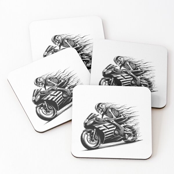 Item preview, SKELETON DARK MOTORCYCLE RACING BYKER RACING CAR NASCAR MOTO GP CHOPPER #ogirdor designed and sold by ogirdorgraphics.