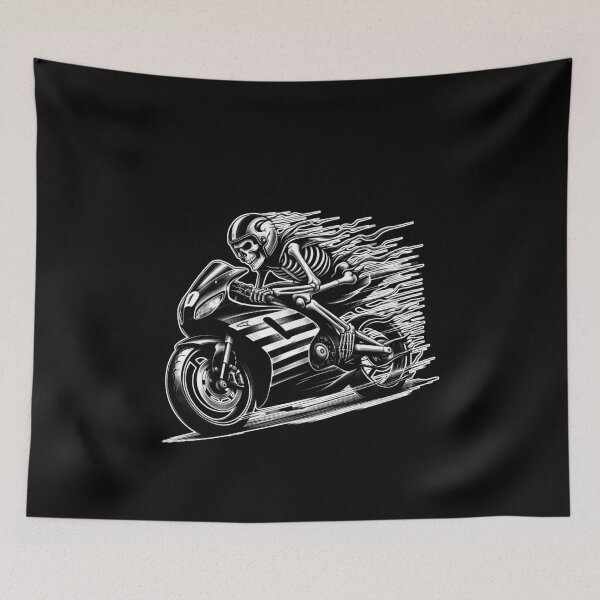 Item preview, SKELETON DARK MOTORCYCLE RACING BYKER RACING CAR NASCAR MOTO GP CHOPPER #ogirdor designed and sold by ogirdorgraphics.