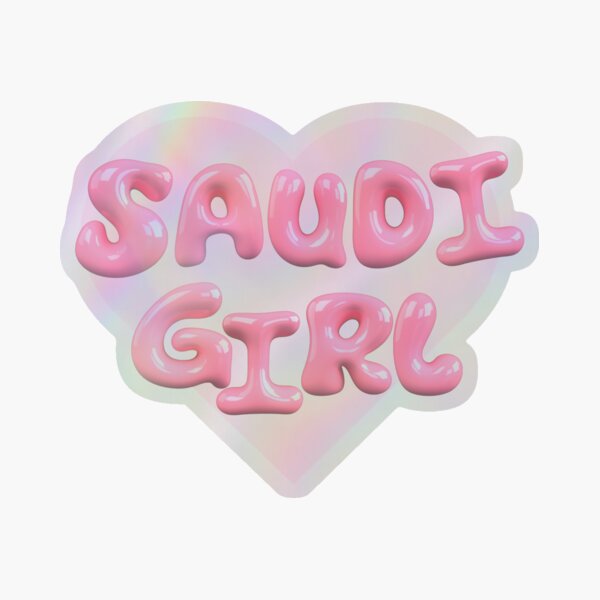 Saudi girl 2 Holographic Sticker