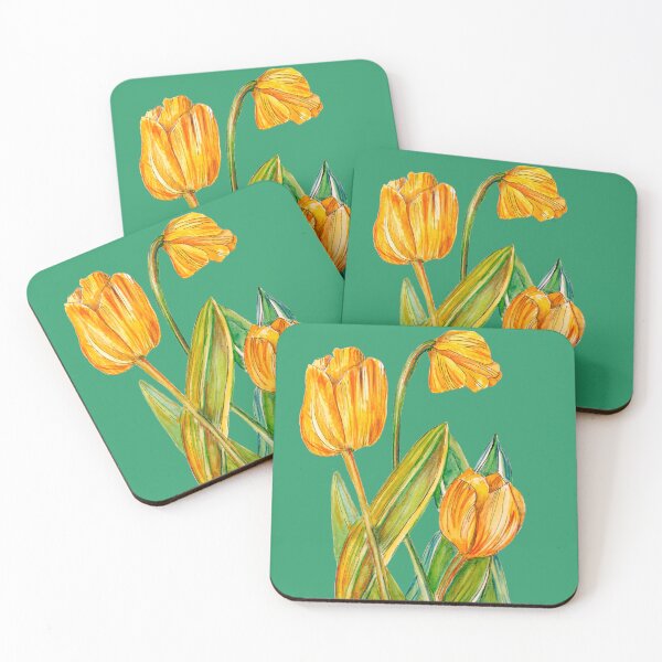Item preview, Tulips pattern with leaves designed and sold by Liliana  Donato.