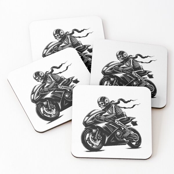 Item preview, SKELETON DARK MOTORCYCLE RACING BYKER RACING CAR NASCAR MOTO GP CHOPPER #ogirdor designed and sold by ogirdorgraphics.