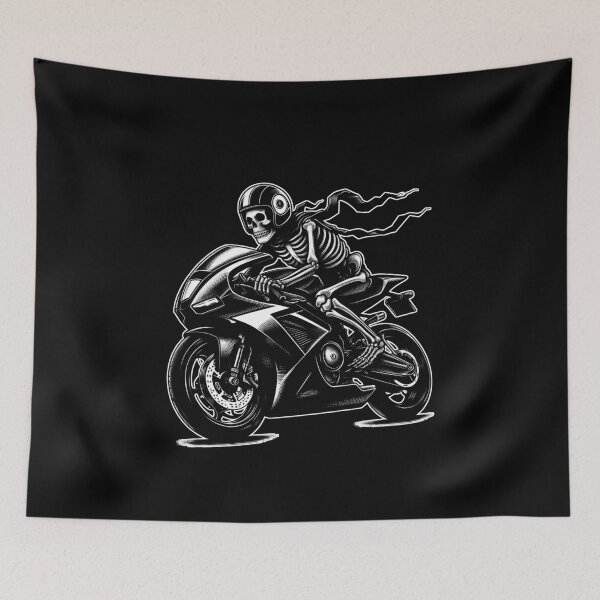 Item preview, SKELETON DARK MOTORCYCLE RACING BYKER RACING CAR NASCAR MOTO GP CHOPPER #ogirdor designed and sold by ogirdorgraphics.