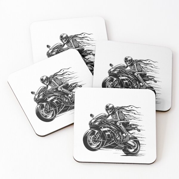 Item preview, SKELETON DARK MOTORCYCLE RACING BYKER RACING CAR NASCAR MOTO GP CHOPPER #ogirdor designed and sold by ogirdorgraphics.