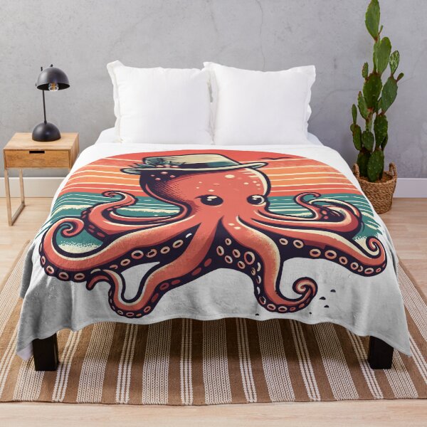 Item preview, Stylish Sea Dweller - Octopus in a Panama Hat designed and sold by Designowner.