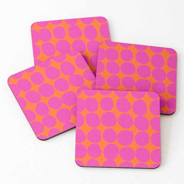 Aperçu de l'œuvre Mélangez et assortissez : motif à pois moderne et audacieux rose et orange créée et vendue par Deutschic.