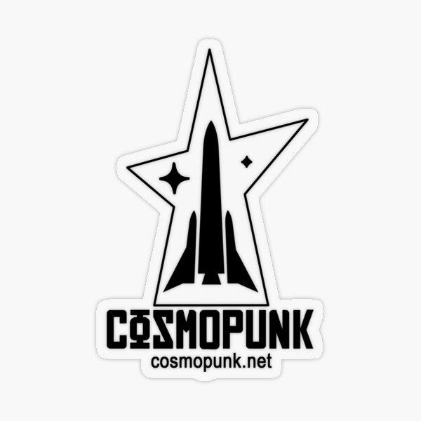 Cosmopunk Logo - Trans Black Transparent Sticker