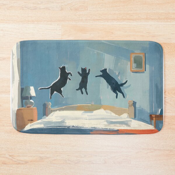 Item preview, Cats Jumping In Air designed and sold by sakurashorty.