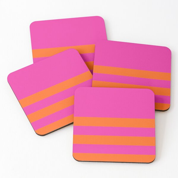 Item preview, Mix and Match: Bold Modern Pink and Orange Striped Pattern designed and sold by Deutschic.