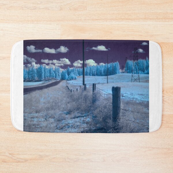 Item preview, Road,fence, and power line in infrared designed and sold by Cblifeisgood.