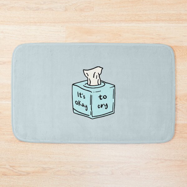 Item preview, It’s okay to cry - tissue box designed and sold by Cassie Cain.