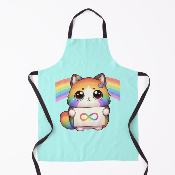 Item preview, Cat holding rainbow infinity sign designed and sold by Vkinsify.