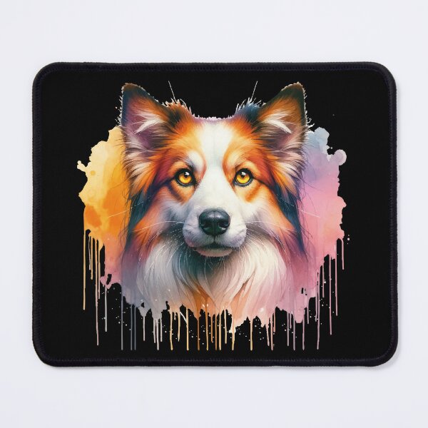 Item preview, Yellow-Eyed Dog Watercolor Portrait designed and sold by JawArts.