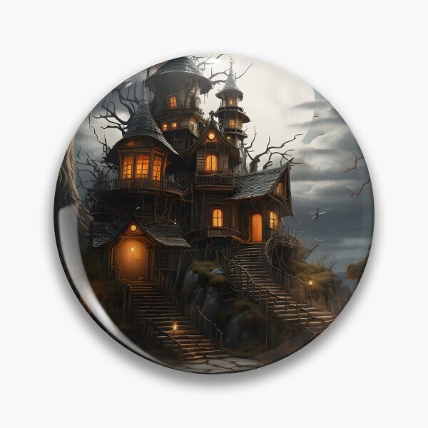 Item preview, Halloween Haunted House designed and sold by ConfettiSkyArt.