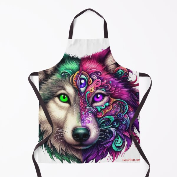 Item preview, Tatted Wolf with Curly Fur and Heterochromia designed and sold by TattedWolf.
