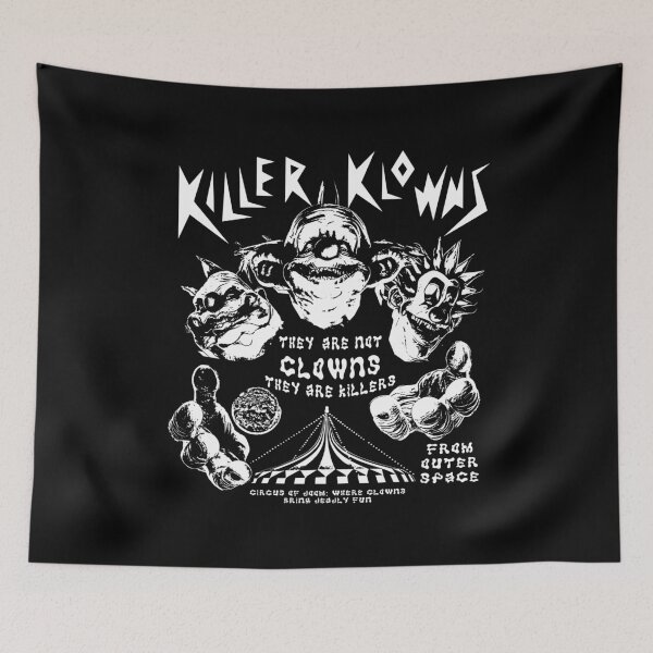 Item preview, Space clowns, terror and laughs combined, Killer Klowns, black version designed and sold by EspiralArt.