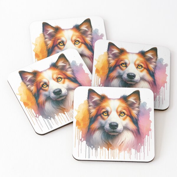 Item preview, Yellow-Eyed Dog Watercolor Portrait designed and sold by JawArts.