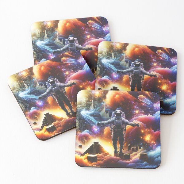 Item preview, Astronaut in Mystical Pre-Hispanic Dreamscape designed and sold by Omar Lopez-Rincon.