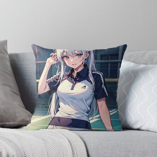 Artikelvorschau, Silberhaariges Anime-Mädchen in Tennisuniform entworfen und verkauft von kenvel.