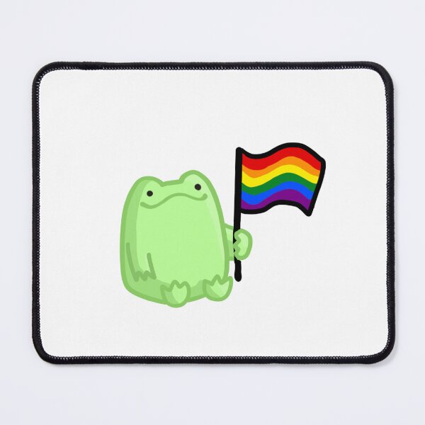 Item preview, Frog holding pride flag v1 designed and sold by FlowMinnow.