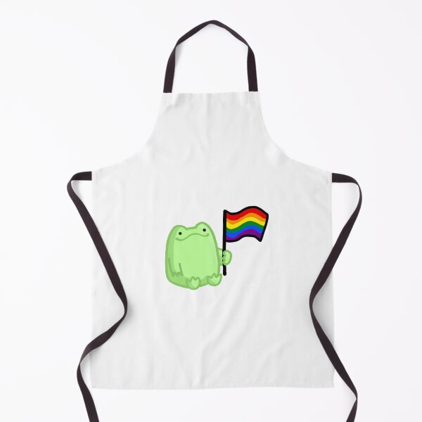 Item preview, Frog holding pride flag v1 designed and sold by FlowMinnow.