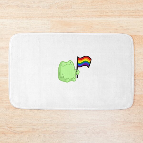 Item preview, Frog holding pride flag v1 designed and sold by FlowMinnow.
