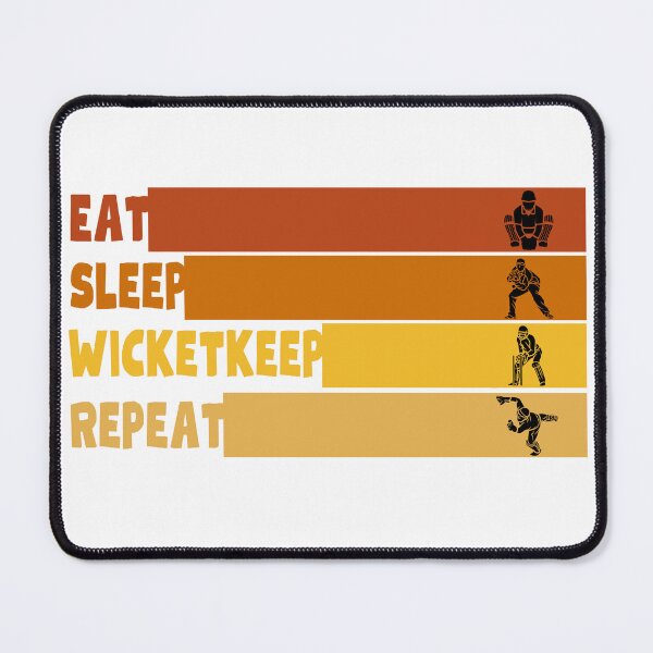 Item preview, eat, sleep, wicketkeep, repeat, cricket designed and sold by IFarty.