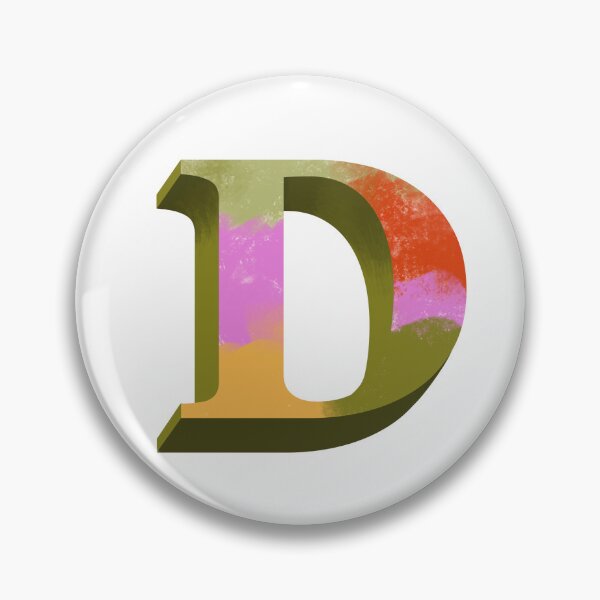 Item preview, Vibrant D Monogram designed and sold by PaperRies.
