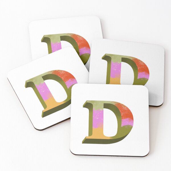 Item preview, Vibrant D Monogram designed and sold by PaperRies.