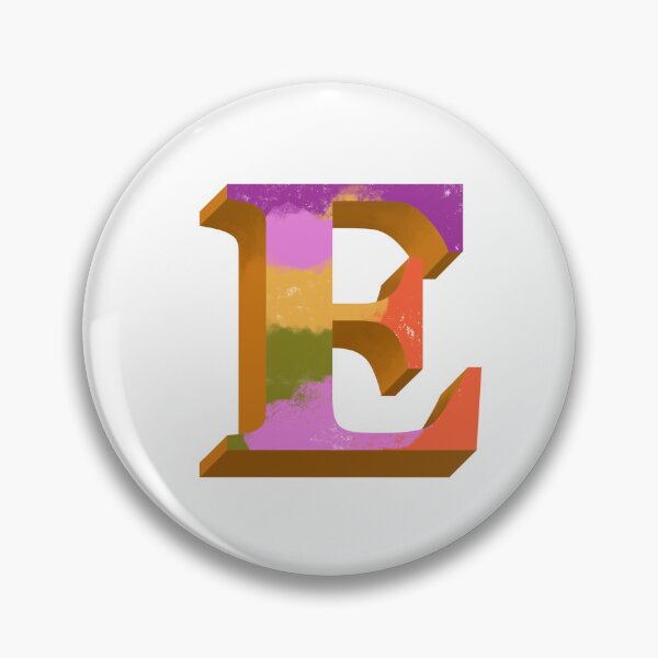 Item preview, Vibrant E Monogram designed and sold by PaperRies.