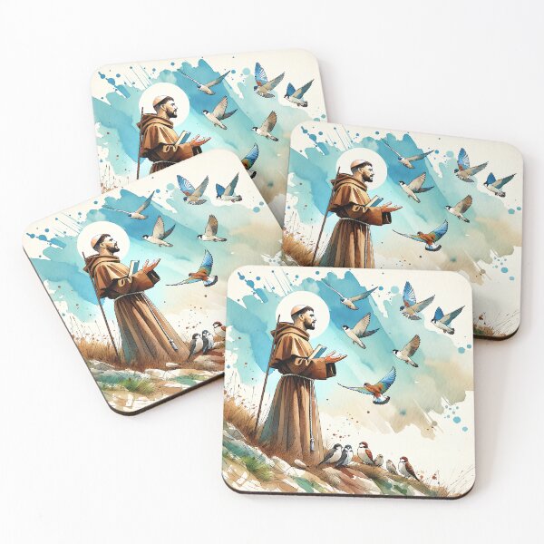 Item preview, Saint Francis of Assisi Preaching to the Birds designed and sold by Pawsitive Pixel Studio.