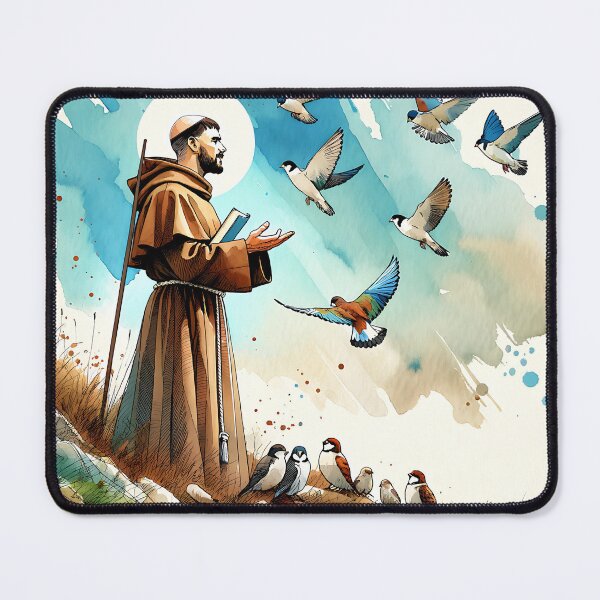 Item preview, Saint Francis of Assisi Preaching to the Birds designed and sold by Pawsitive Pixel Studio.