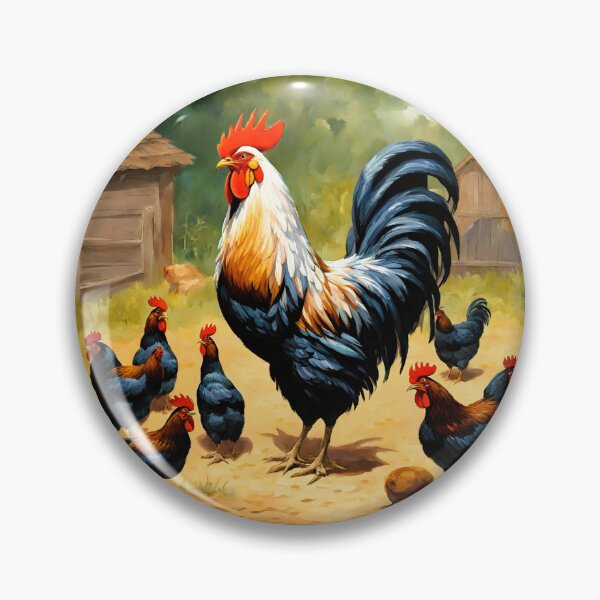 Item preview, a Gallic rooster his black hens designed and sold by janjacbu.