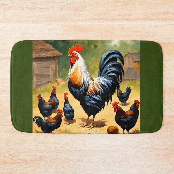 Item preview, a Gallic rooster his black hens designed and sold by janjacbu.