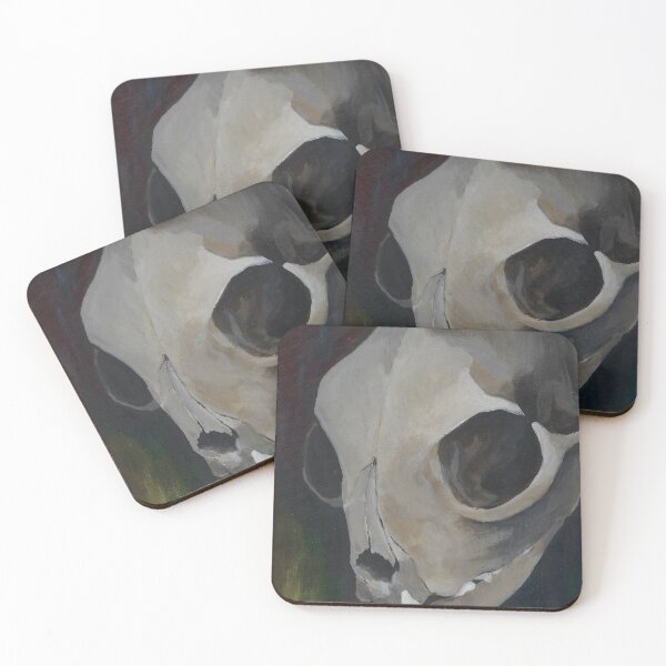 Item preview, cat skull designed and sold by Sarahs-Fine-Art.