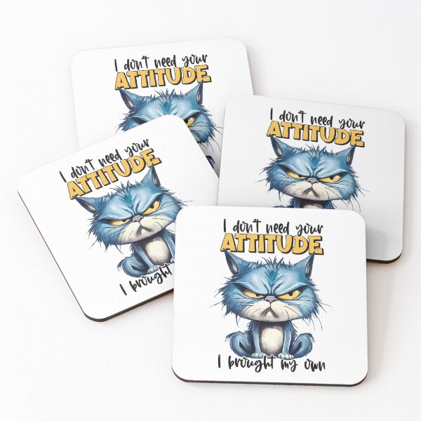 Item preview, Grumpy Cat Attitude - Funny Cat Quote designed and sold by MicbellaArt.