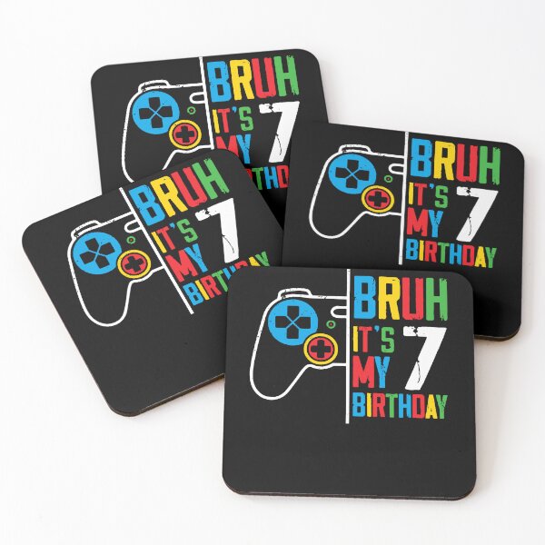 Item preview, Bruh Its My 7th Birthday Gamer 7 Year Old for kids Colorful designed and sold by MTRBSK11.