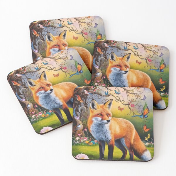 Artikelvorschau, Fuchs-Portrait. Frühlingsfuchs, Blumenfuchs, Vintage-Fuchs, Fuchs-Malerei, Hieronymus Bosch-Stil entworfen und verkauft von FoxVibes.