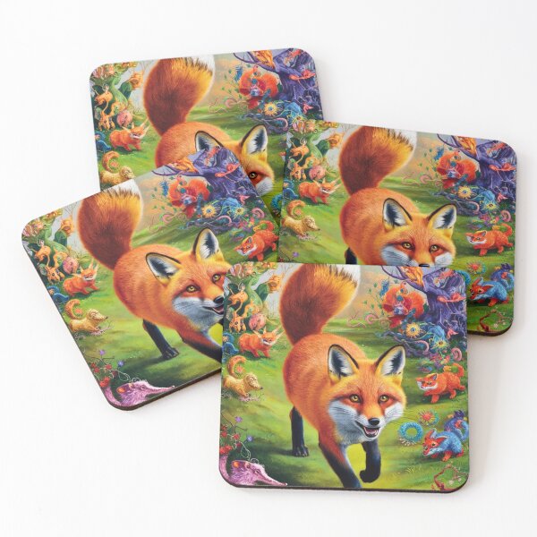 Artikelvorschau, Fuchs-Portrait. Frühlingsfuchs, Blumenfuchs, Vintage-Fuchs, Fuchs-Malerei, Hieronymus Bosch-Stil entworfen und verkauft von FoxVibes.
